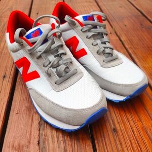 New Balance 501 Gray and Red Sneakers, Size 10